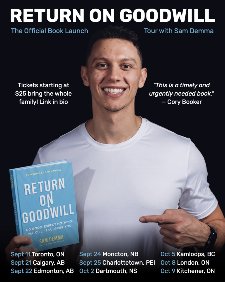 Return on Goodwill Live Tour poster with Sam Demma